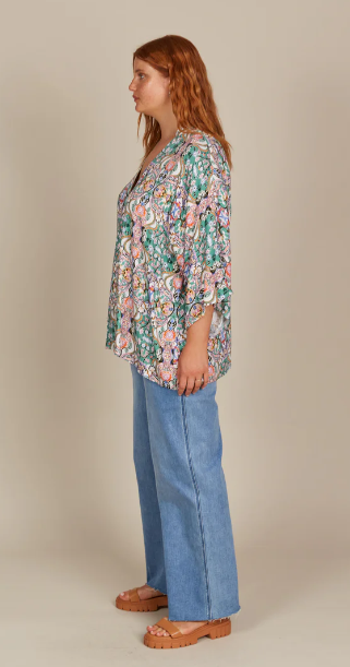 Isle of Mine | Esme Relaxed Top - Lotus Fleuron