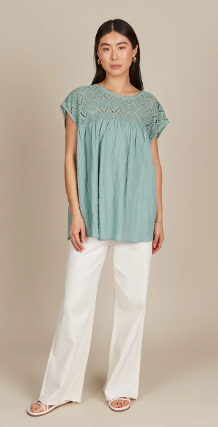 Isle of Mine | Fleur Relaxed Top - Seafoam