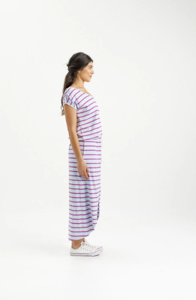 Homelee | Chelsea Dress - Orchid Stripe