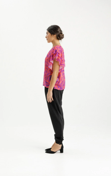 Homelee | Evelyn Blouse - Sunset Floral