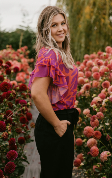 Homelee | Evelyn Blouse - Sunset Floral