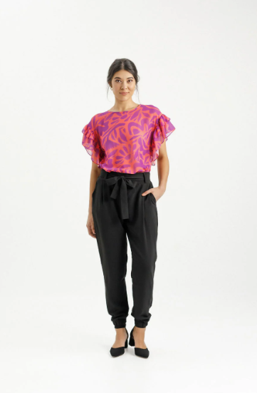 Homelee | Evelyn Blouse - Sunset Floral