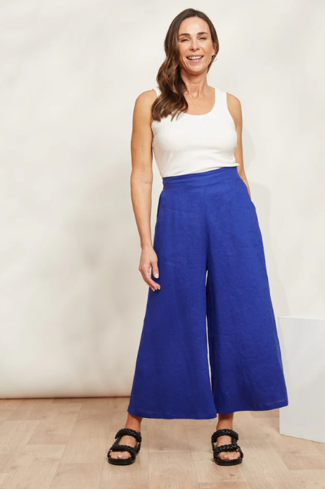 eb&ive | Halcyon Crop Pant - Cobalt