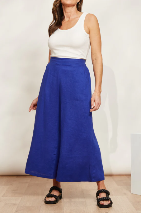 eb&ive | Halcyon Crop Pant - Cobalt