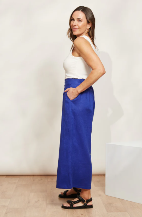 eb&ive | Halcyon Crop Pant - Cobalt