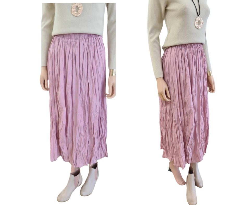 Oscar Street | Gathered midi Skirt - Soft Pink