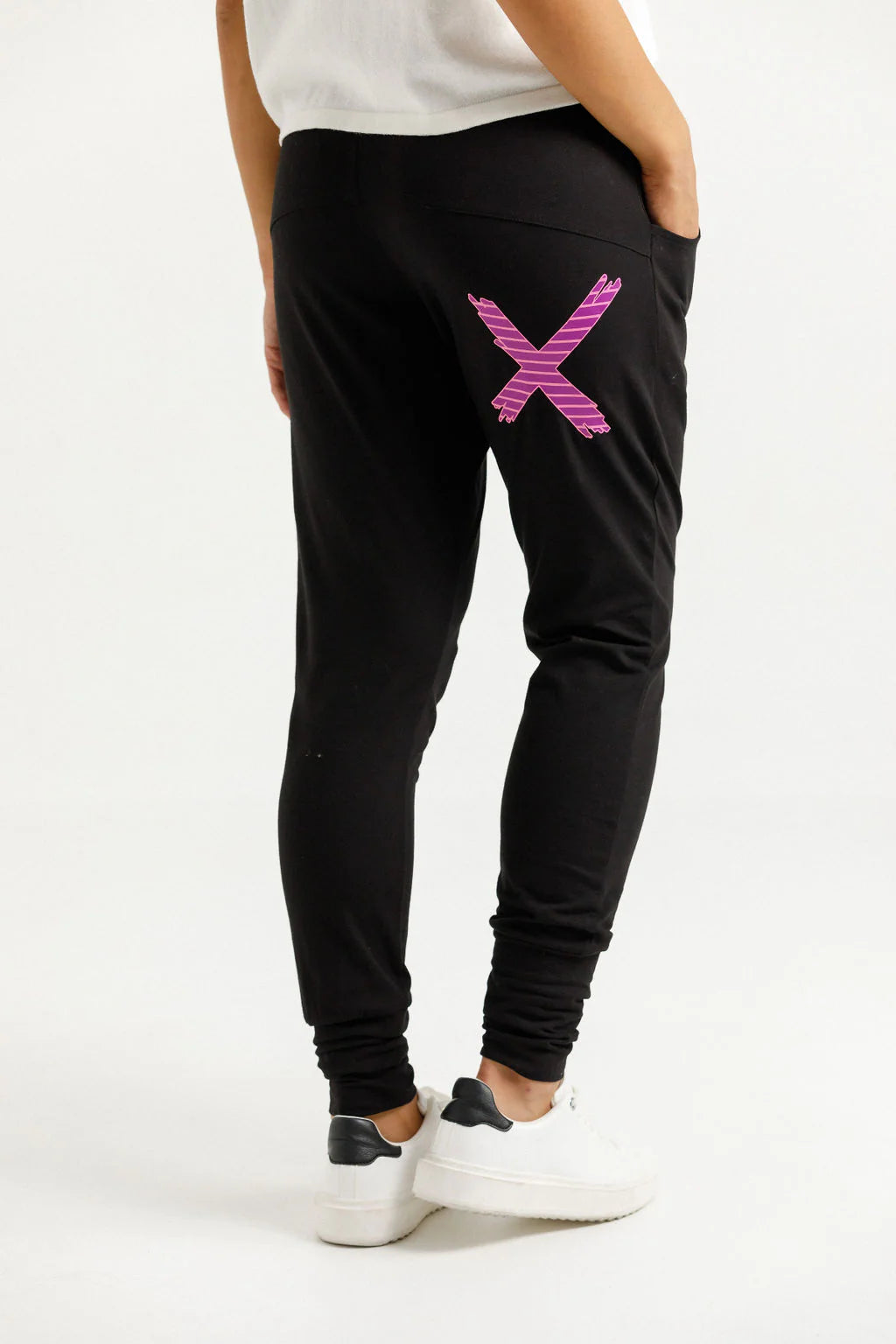 Homelee | Apartment Pants - Black with Candy Stripe X