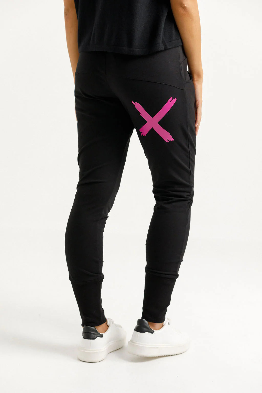 Homelee | Apartment Pants - Winter Weight - Black with Orchid X