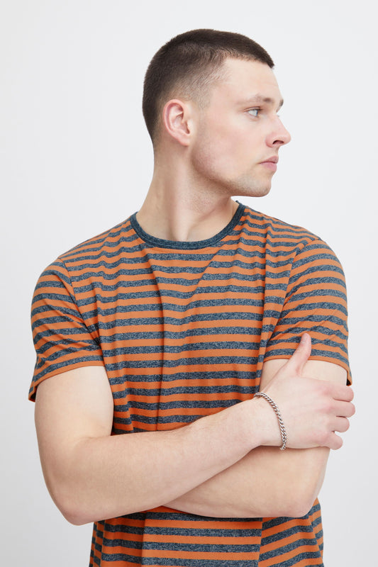 BLEND | Coral Striped Tee