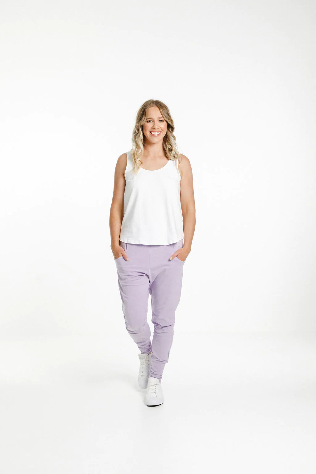 Homelee - Apartment Pants | Periwinkle with Stripe