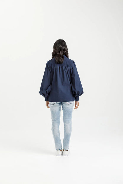 Homelee | Charlotte Top - Indigo Blue