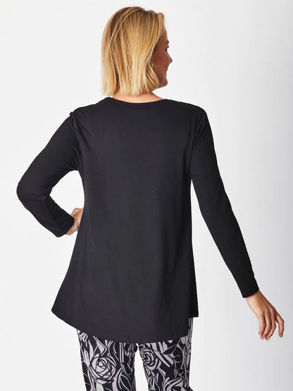 Cordelia Street Bamboo Core Top - Black