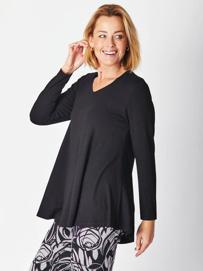 Cordelia Street Bamboo Core Top - Black