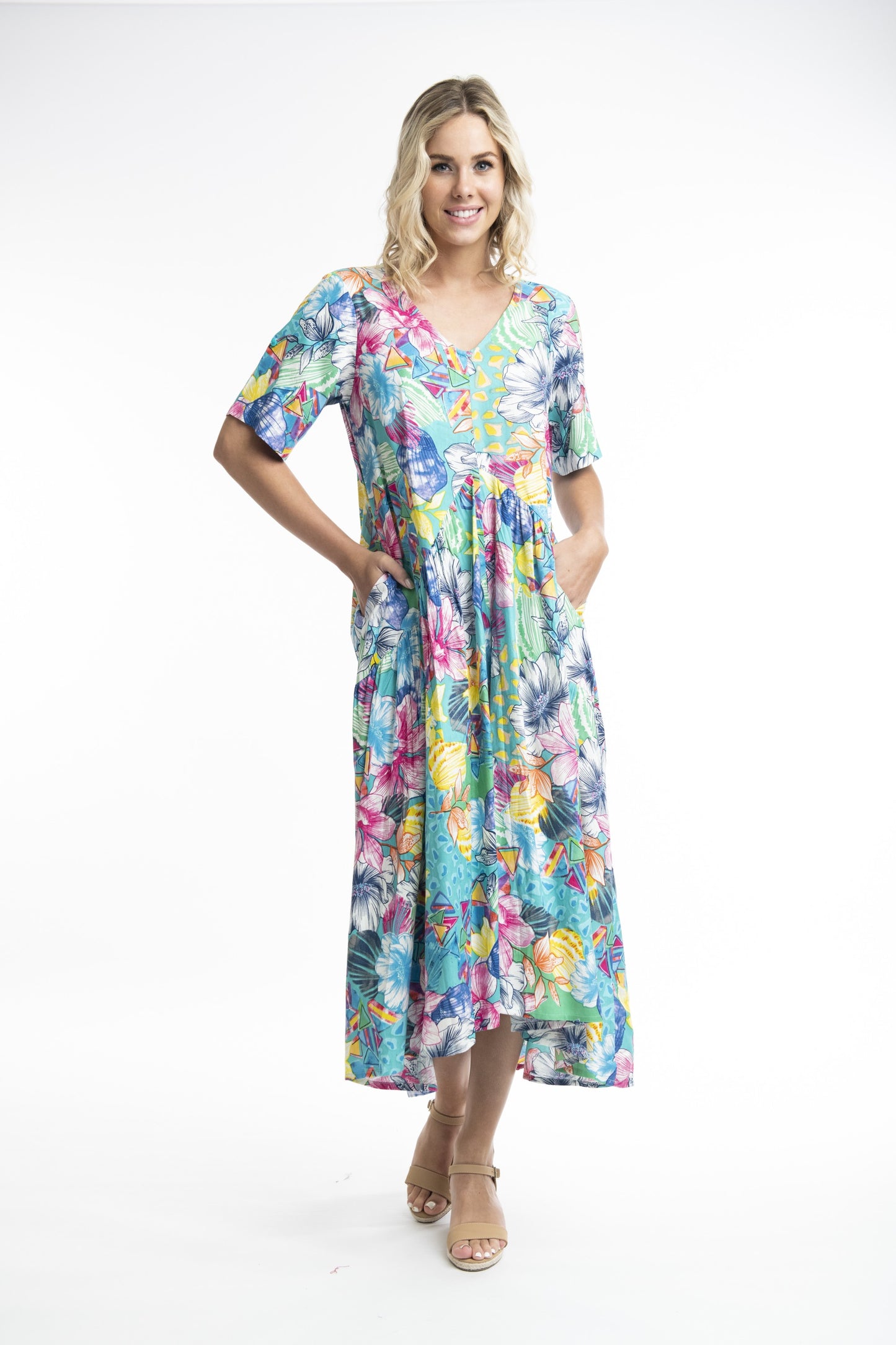 Orientique - Ios Peak Dress Long | Print