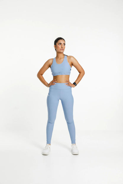 Rose Road - Workout Bra | Cerulean