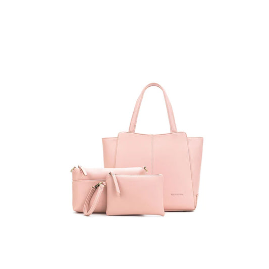 Black Caviar | Penelope Pink 3 Piece Handbag Set