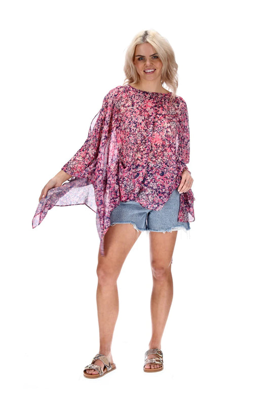 Charlo - Mayna Top | Pink & Navy