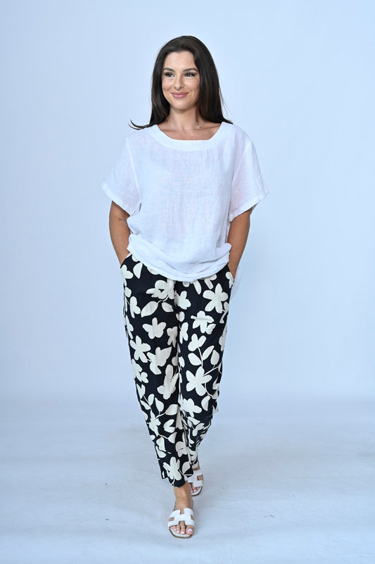 Cali & Co | Linen Floral Pant