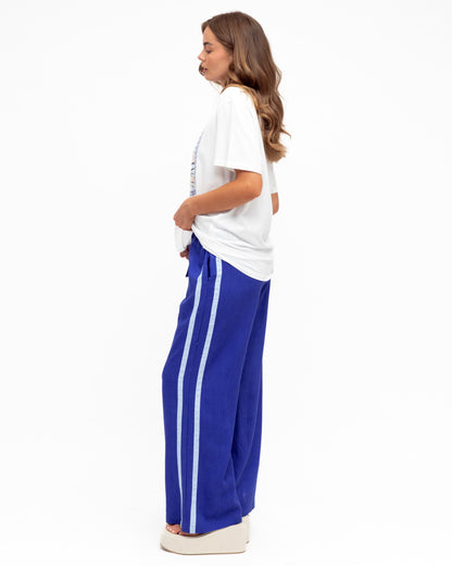 Paper Heart | Stripe Pant - Cobalt