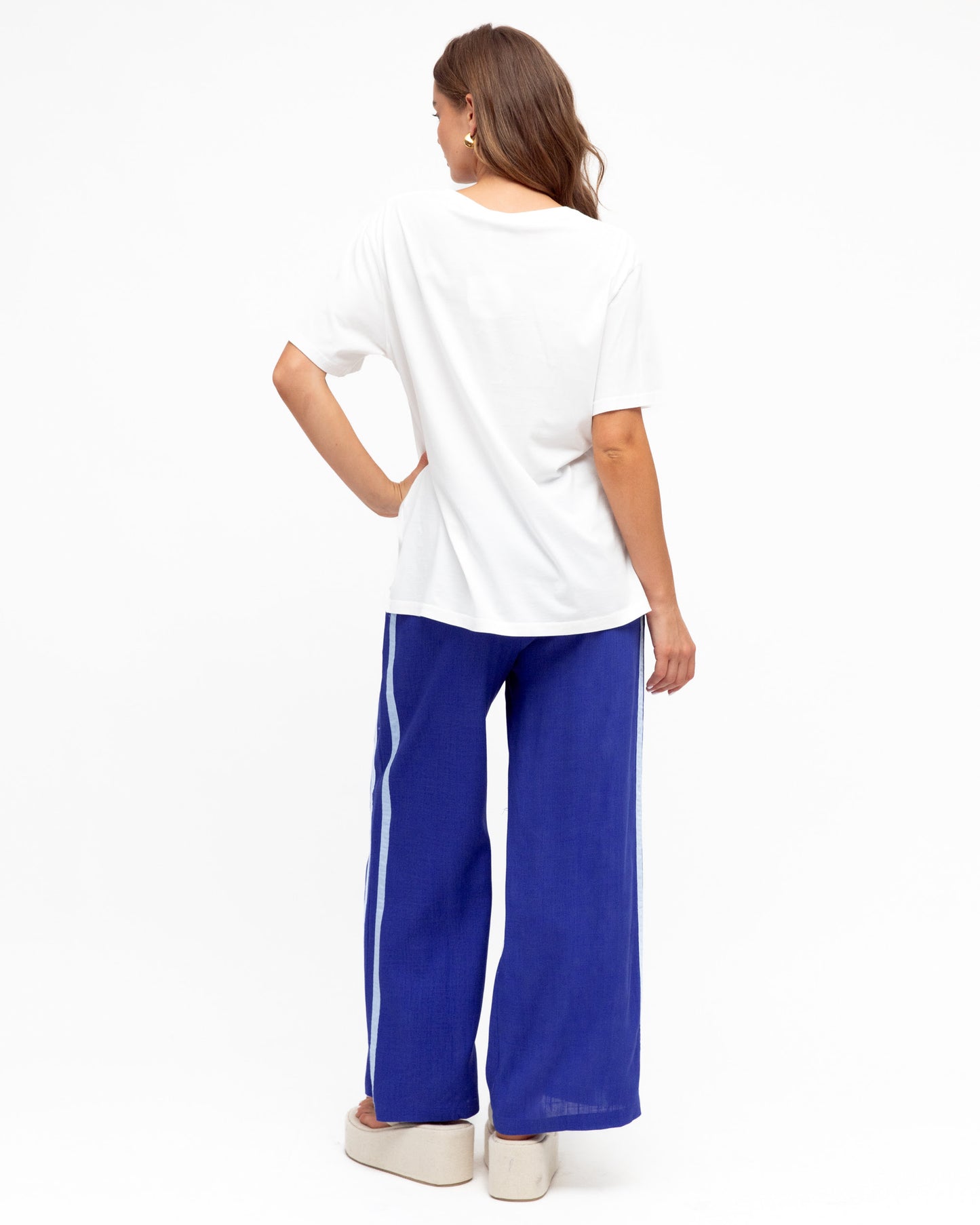 Paper Heart | Stripe Pant - Cobalt