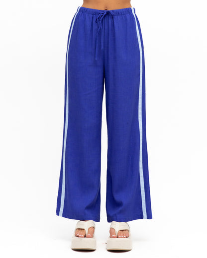 Paper Heart | Stripe Pant - Cobalt