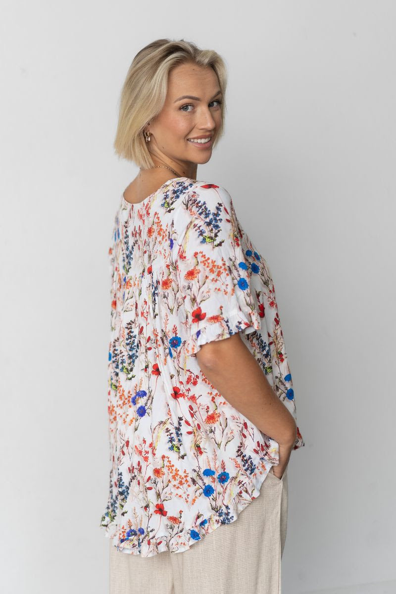 Willow Tree | Floral Frill Hem - Multi