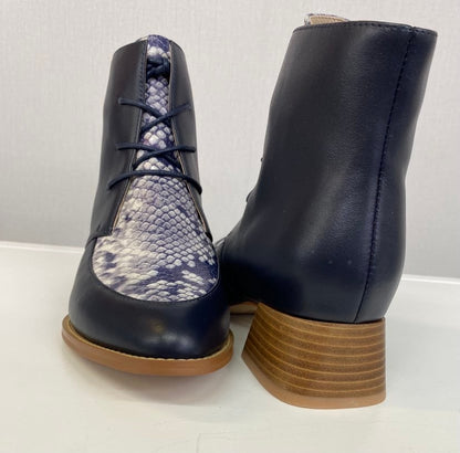 OLI - Navy Snake Ankle Boot