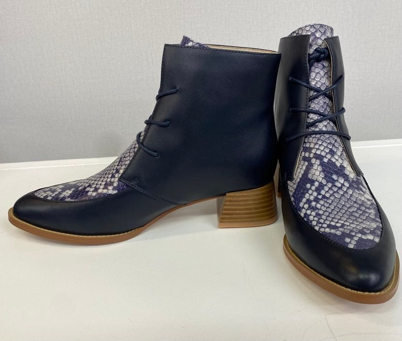 OLI - Navy Snake Ankle Boot