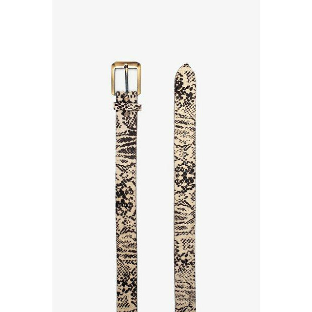 Antler Hide Belt Wide | Snake Print