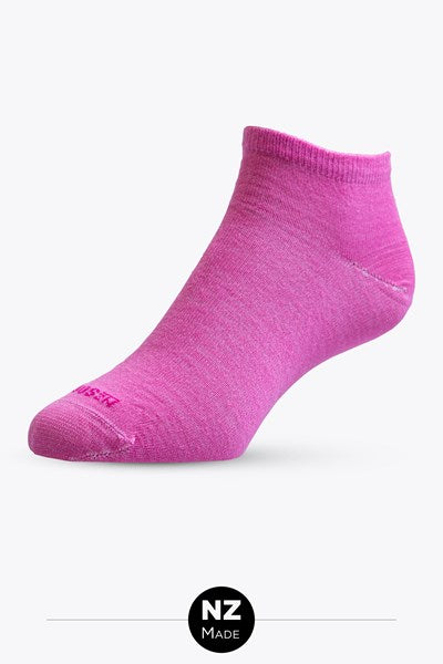 NZ SOCK CO - Merino Low Cut Liner | Bubblegum Pink