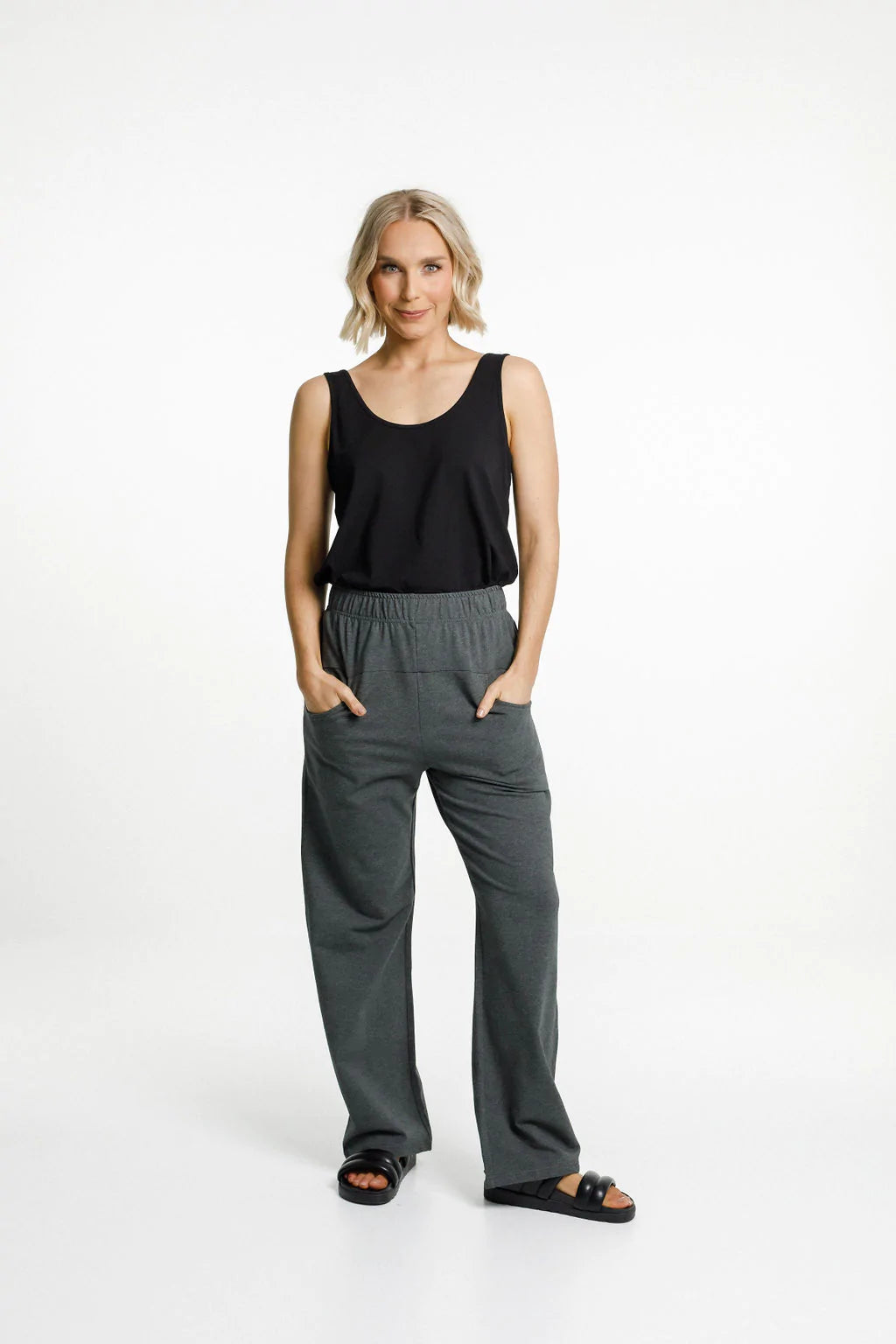 Home Lee Avenue Pants -WINTER - Charcoal with Matte Black X – Style358
