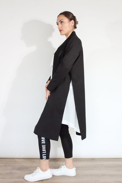 JACLYN M Jet Ponti Coat - Black