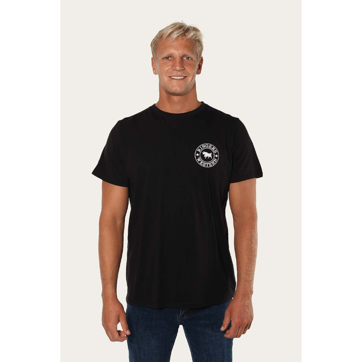 Ringers Western Signature BUll Mens Classic Tee- Black