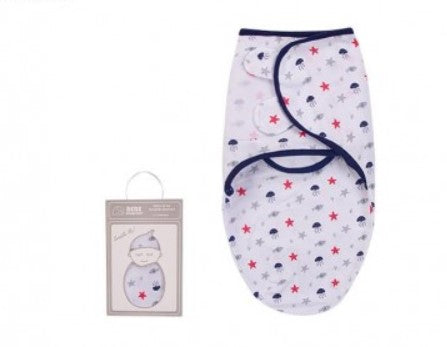 Blue Bunny - Baby Wrap Swaddle Blanket Stars