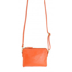 BARON LEATHER-cafe bag|Orange