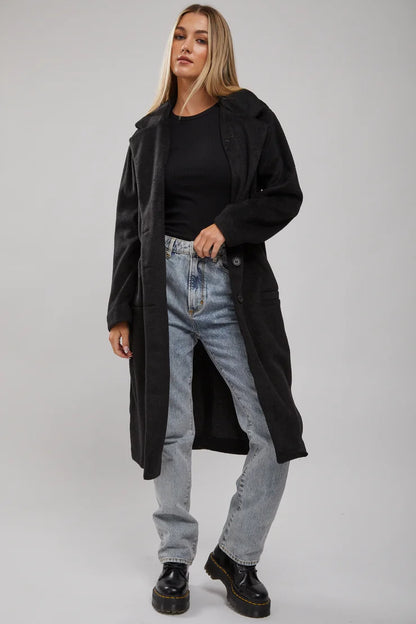 Silent Theory Charm Coat | Black