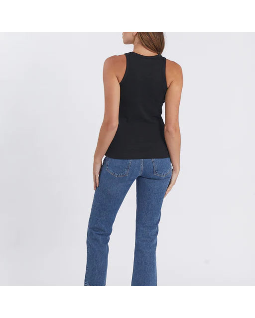 Crue` - Giselle Ribbed Tank | Black