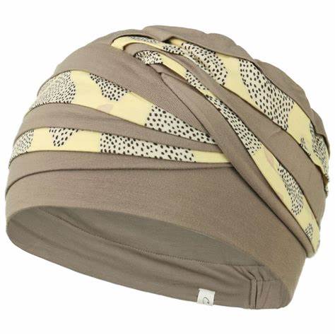 Christine Headwear - Shanti Turban | Brown/Lemon